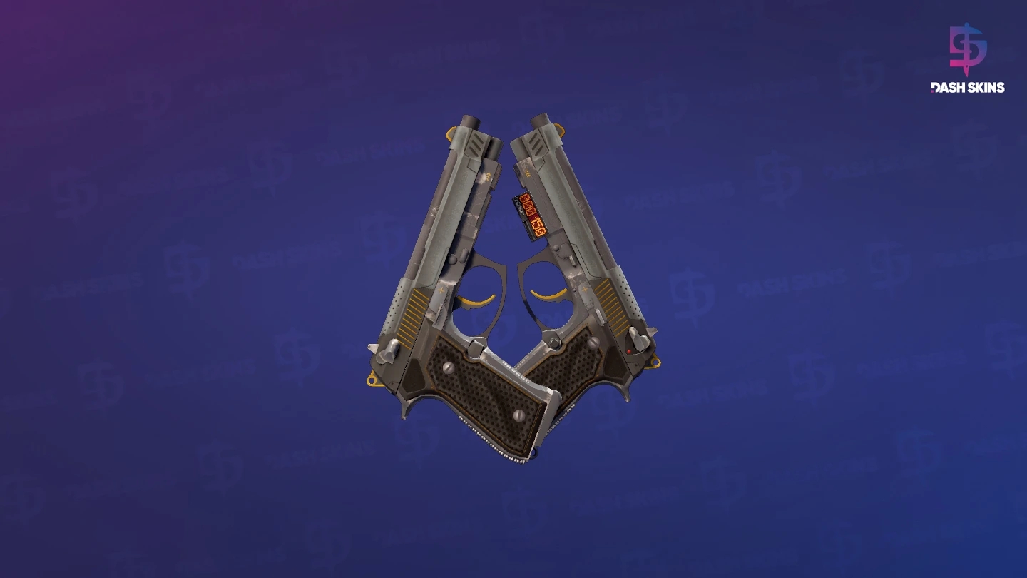 StatTrak™ Dual Berettas | Ventilators (Field-Tested) Screenshot Playside