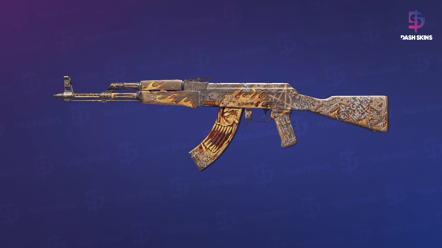 StatTrak™ AK-47 | Searing Rage (Well-Worn) Screenshot Playside