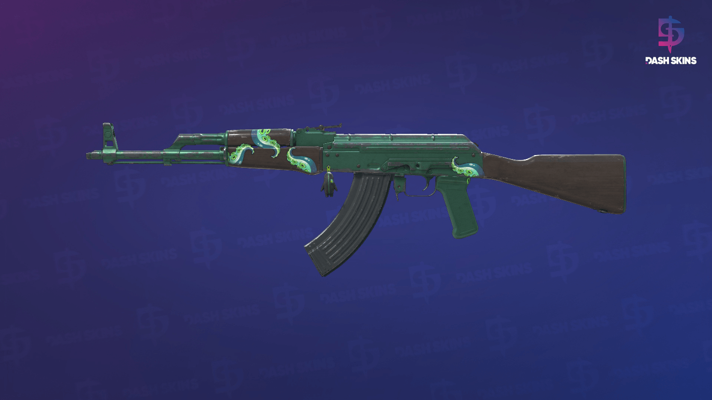 AK-47 | Wintergreen (Well-Worn) Screenshot Playside