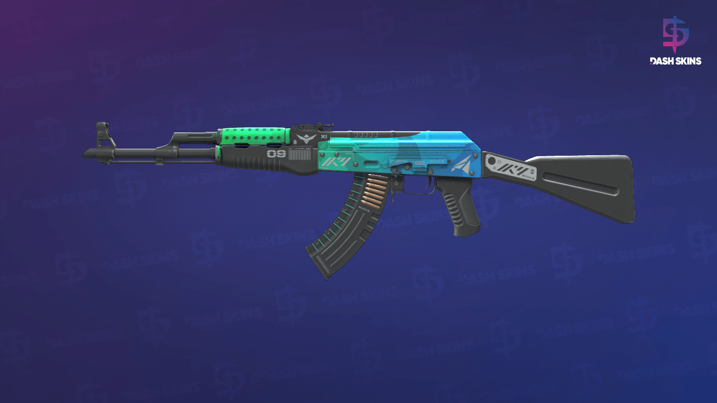 AK-47 | Ice Coaled (Minimal Wear) Screenshot Playside