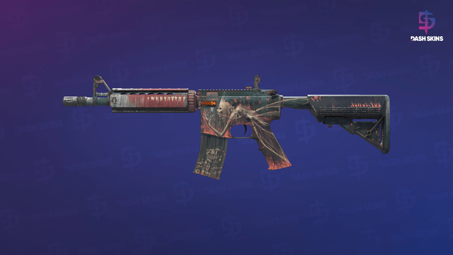 StatTrak™ M4A4 | Tooth Fairy (Battle-Scarred) Screenshot Playside