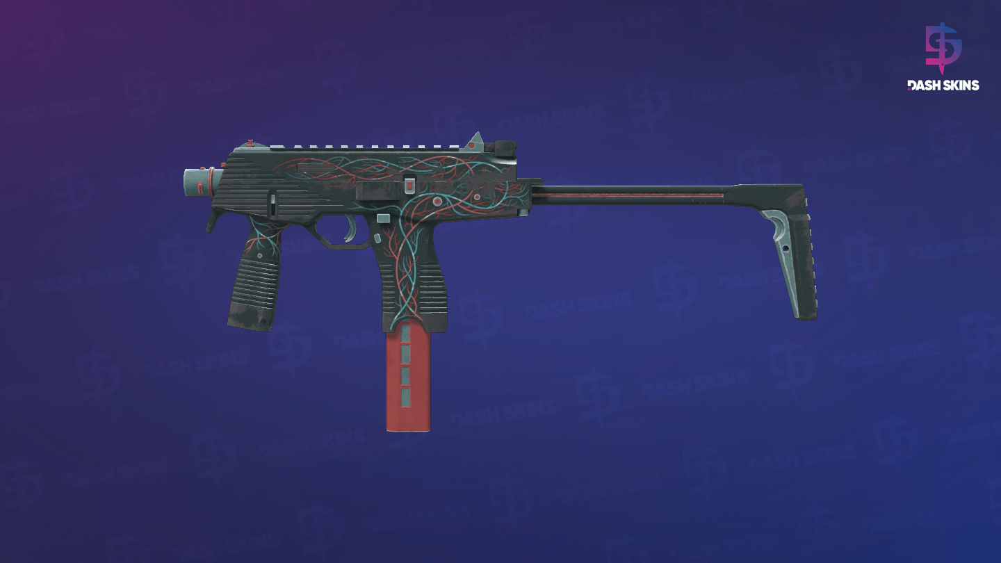 MP9 | Capillary (Well-Worn) Screenshot Playside