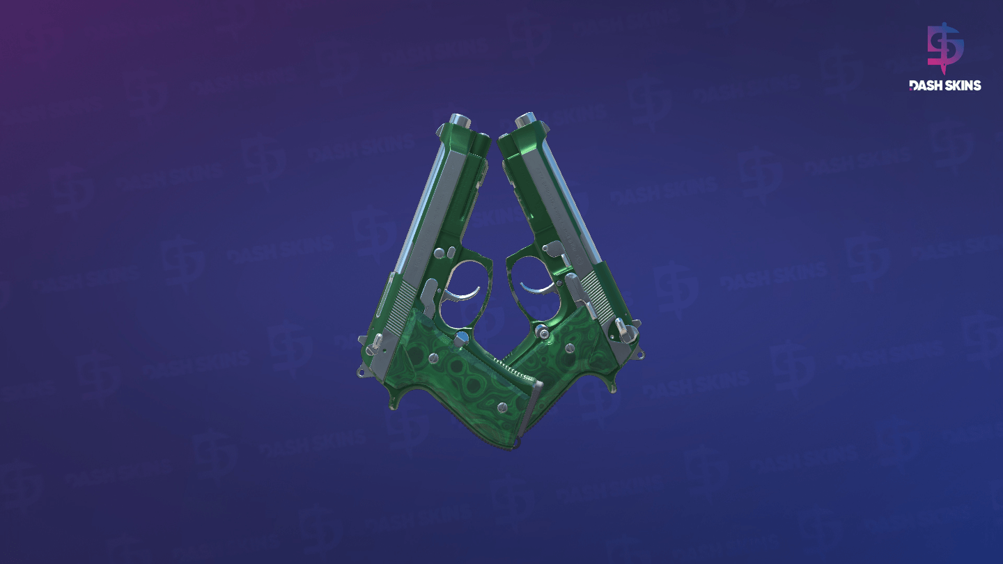Dual Berettas | Polished Malachite (Minimal Wear) Screenshot Playside