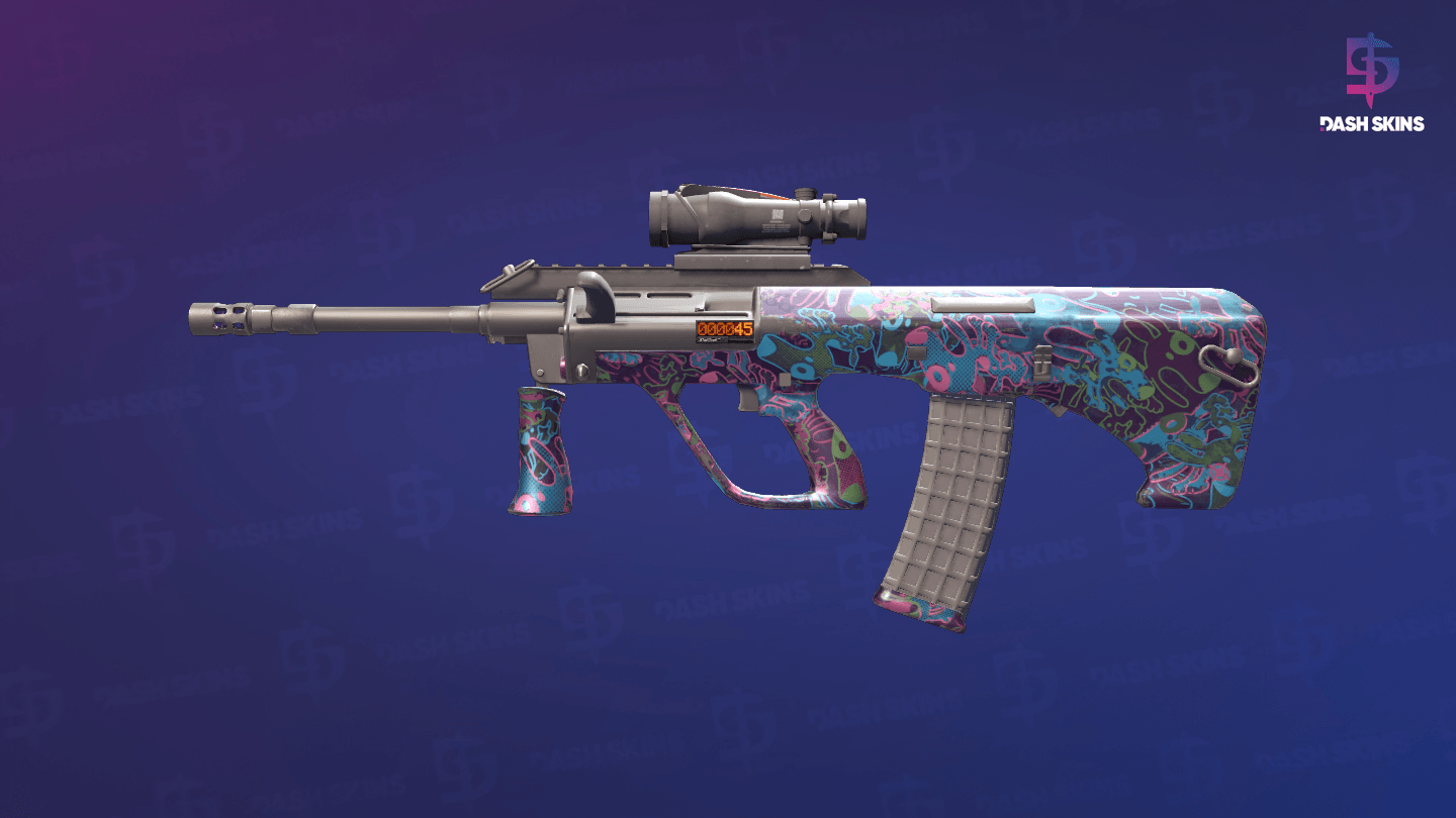 StatTrak™ AUG | Death by Puppy (Minimal Wear) Screenshot Playside