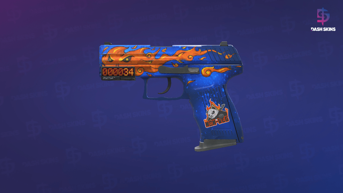StatTrak™ P2000 | Fire Elemental (Minimal Wear) Screenshot Playside