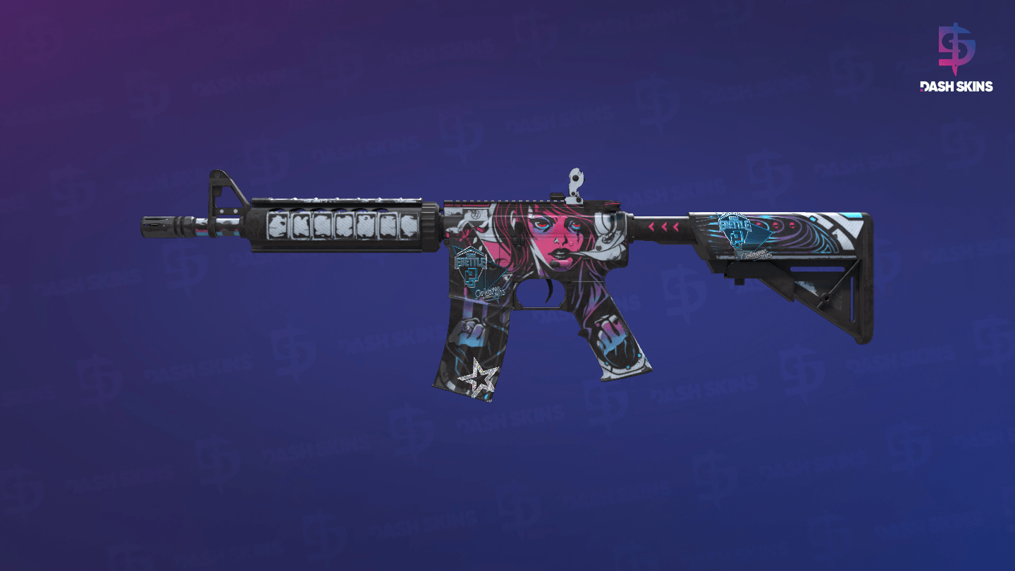 M4A4 | Neo-Noir (Well-Worn) Screenshot Playside