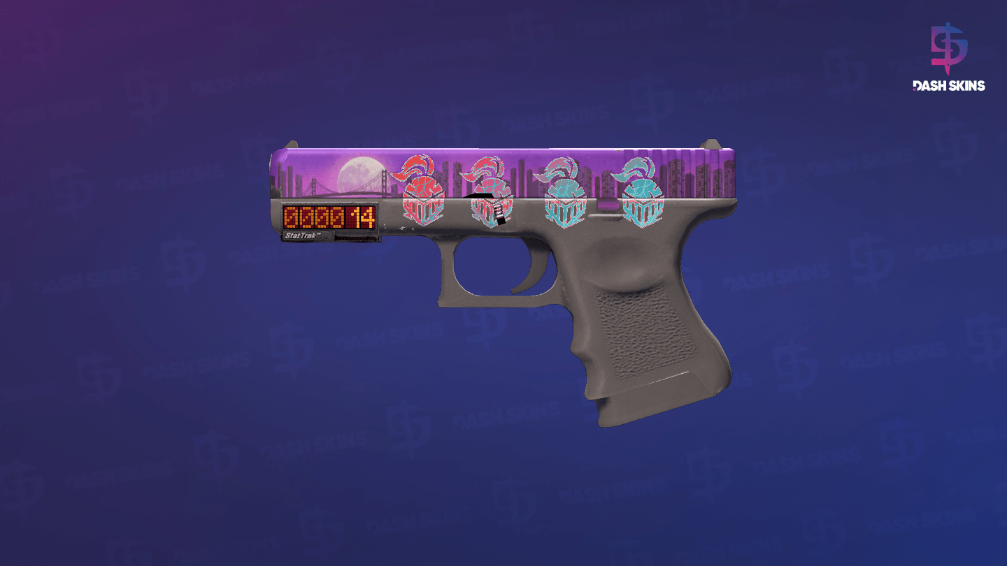 StatTrak™ Glock-18 | Moonrise (Minimal Wear) Screenshot Playside