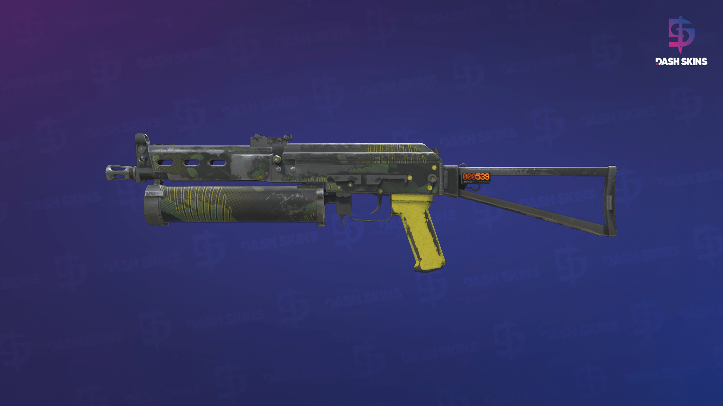 StatTrak™ PP-Bizon | Jungle Slipstream (Well-Worn) Screenshot Playside