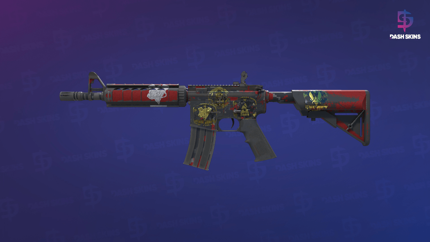 Souvenir M4A4 | Red DDPAT (Battle-Scarred) Screenshot Playside