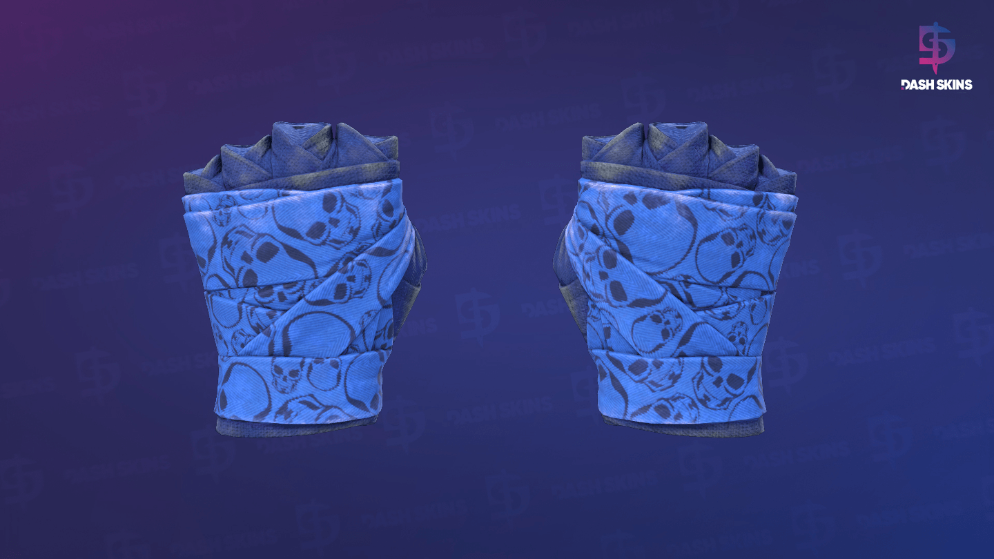 ★ Hand Wraps | Cobalt Skulls (Well-Worn) Screenshot Playside