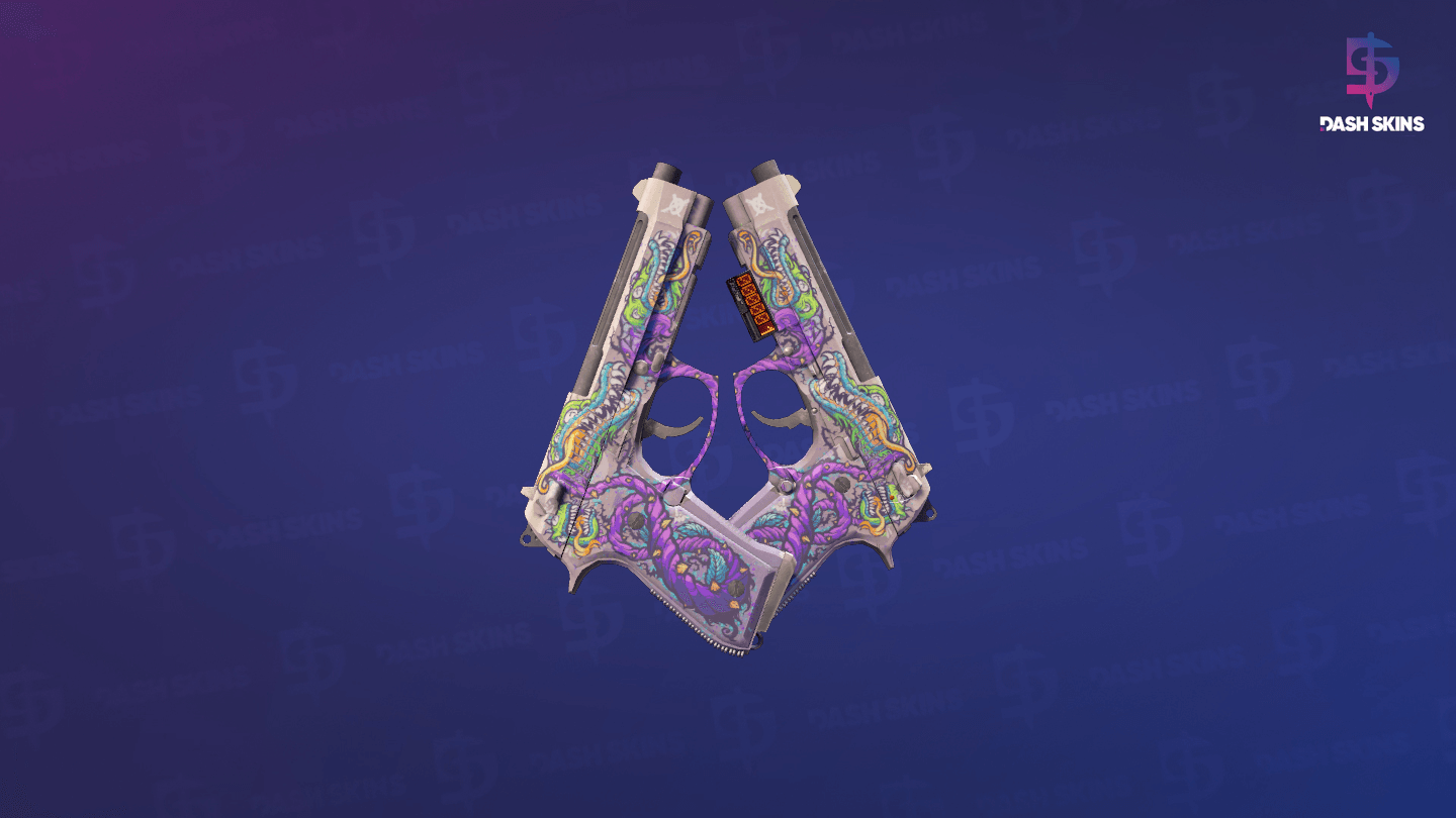 StatTrak™ Dual Berettas | Flora Carnivora (Minimal Wear) Screenshot Playside