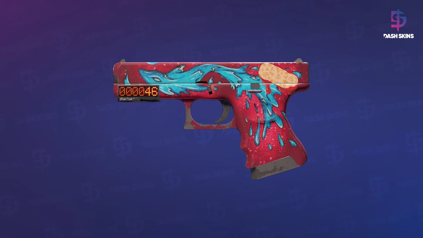 StatTrak™ Glock-18 | Water Elemental (Field-Tested) Screenshot Playside