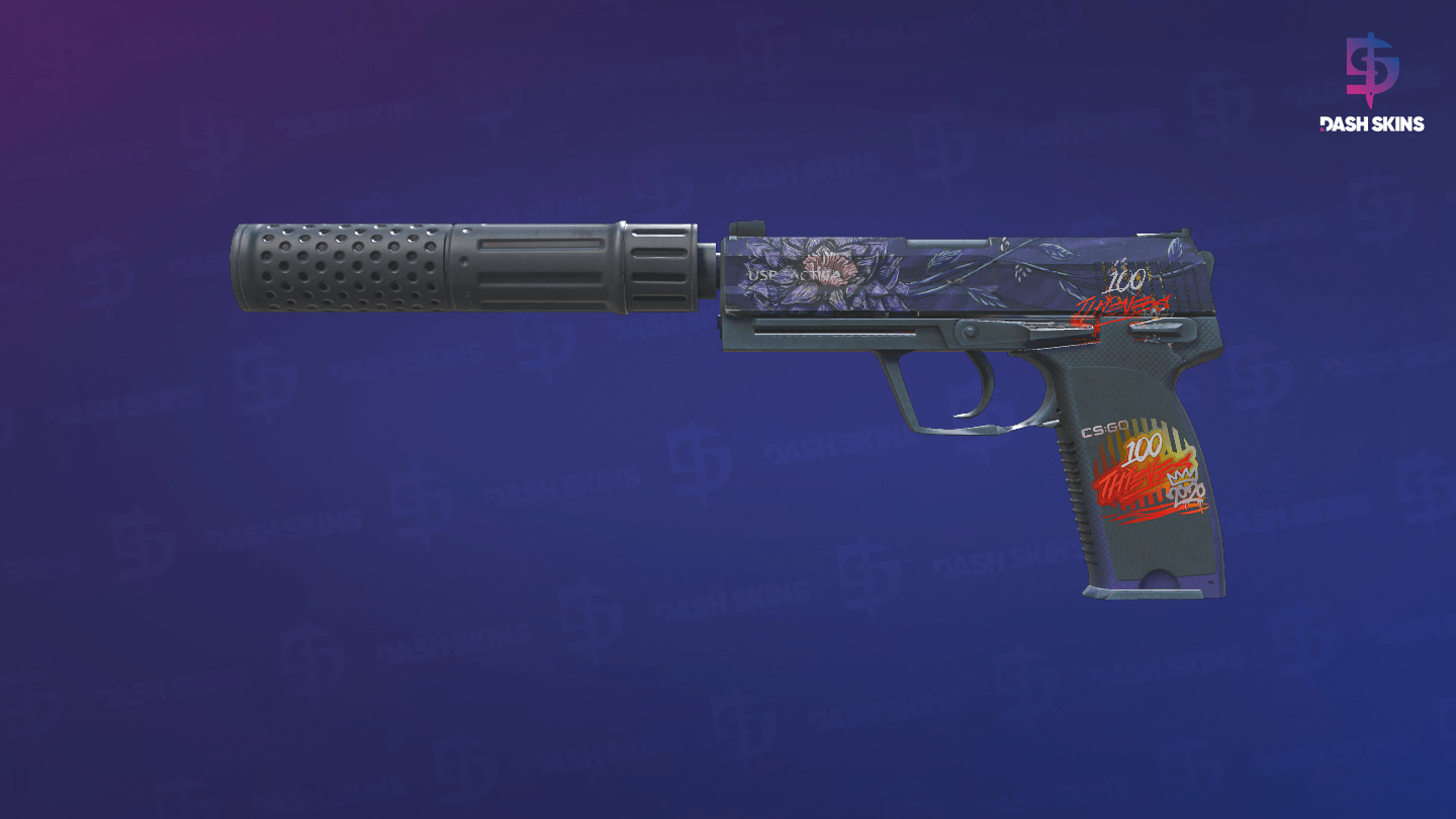 USP-S | Black Lotus (Well-Worn) Screenshot Playside