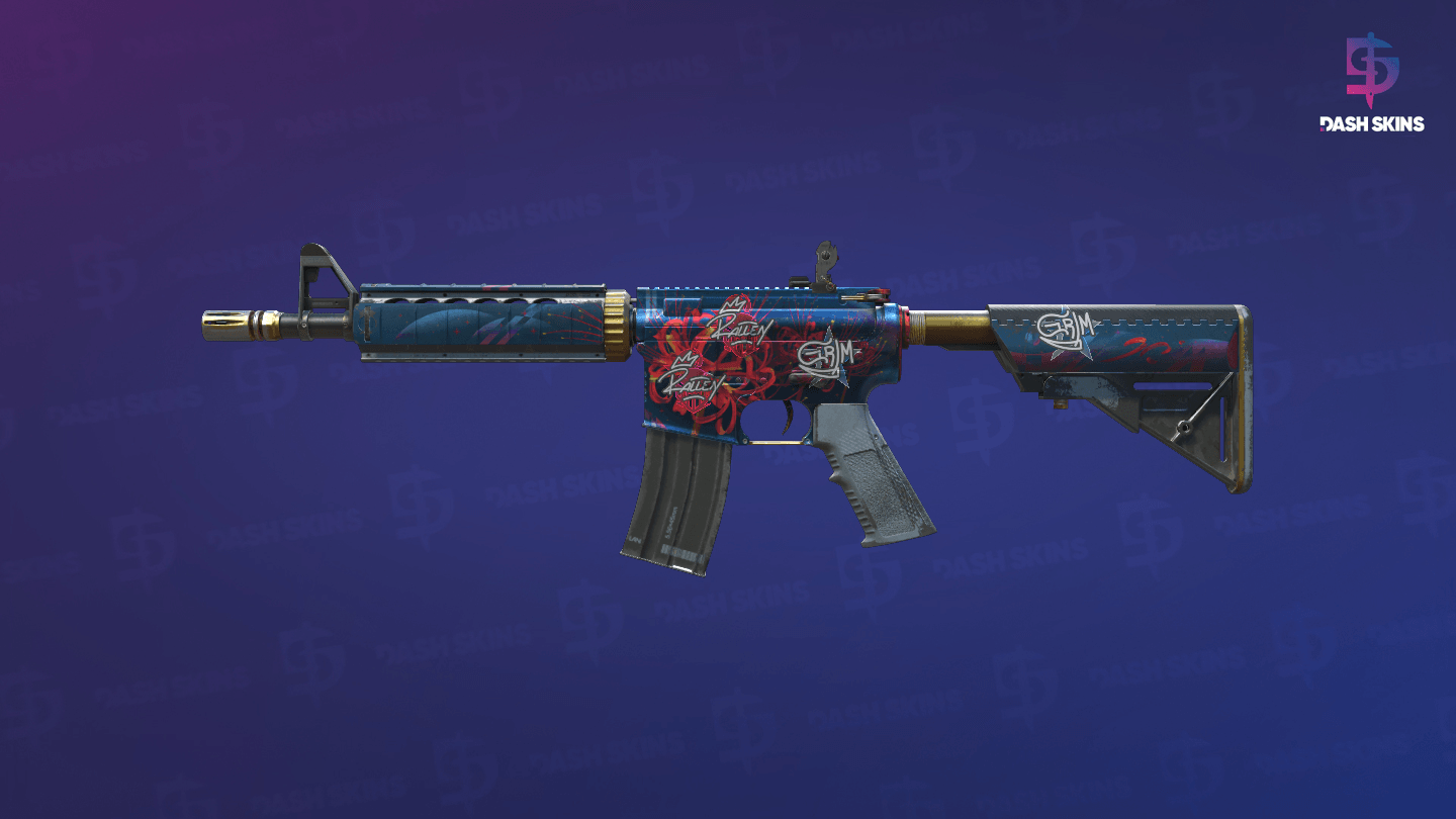 M4A4 | Spider Lily (Well-Worn) Screenshot Playside