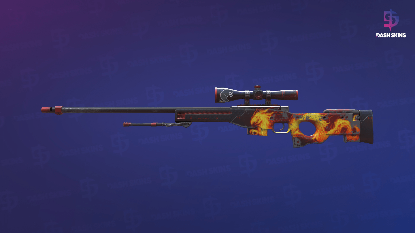 AWP | Wildfire (Well-Worn) Screenshot Playside