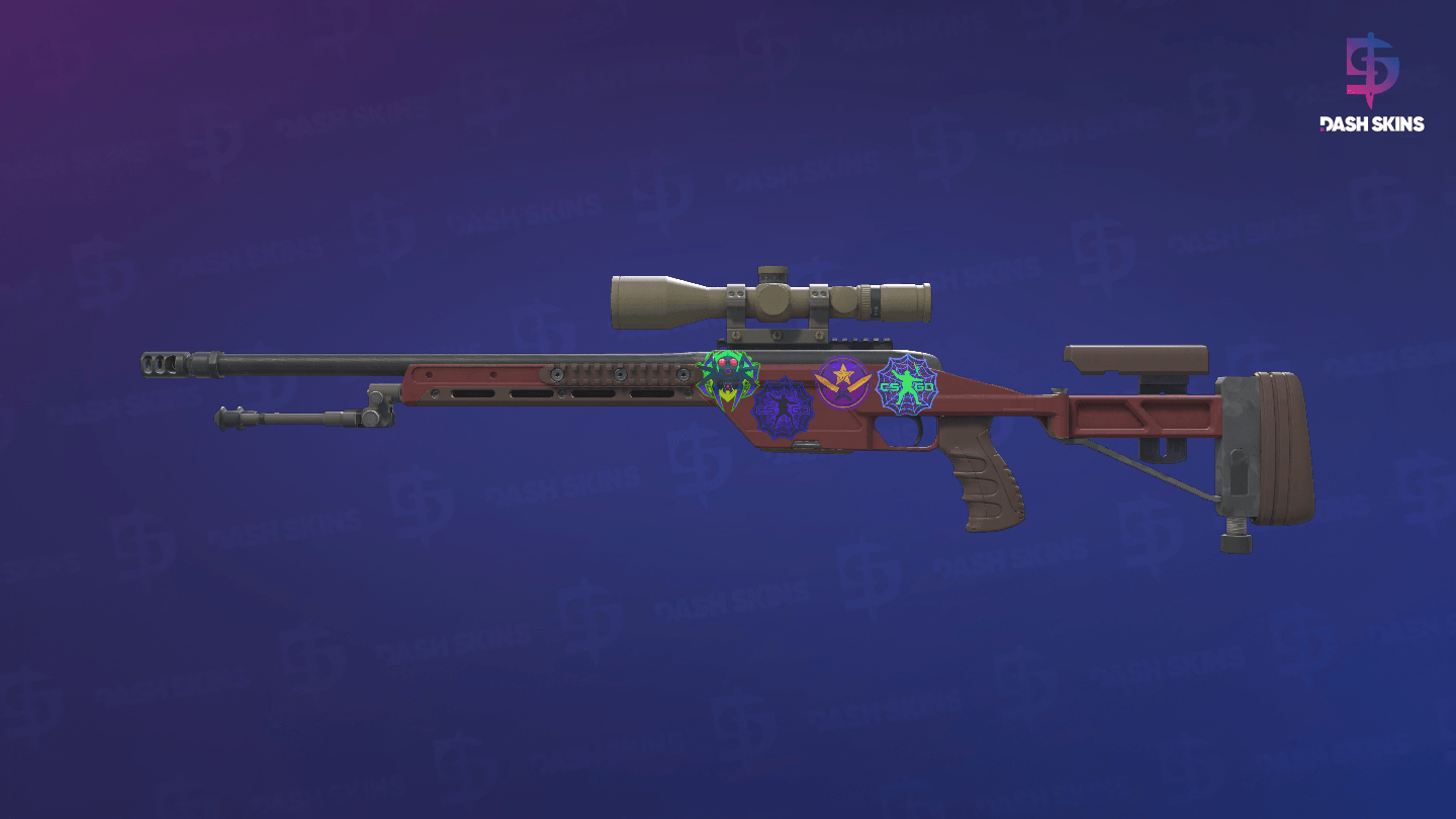 SSG 08 | Red Stone (Minimal Wear) Screenshot Playside
