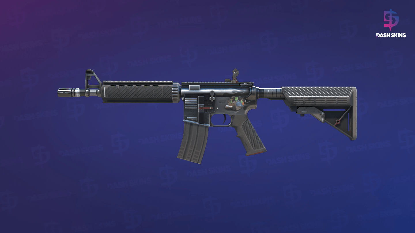 M4A4 | Magnesium (Well-Worn) Screenshot Playside