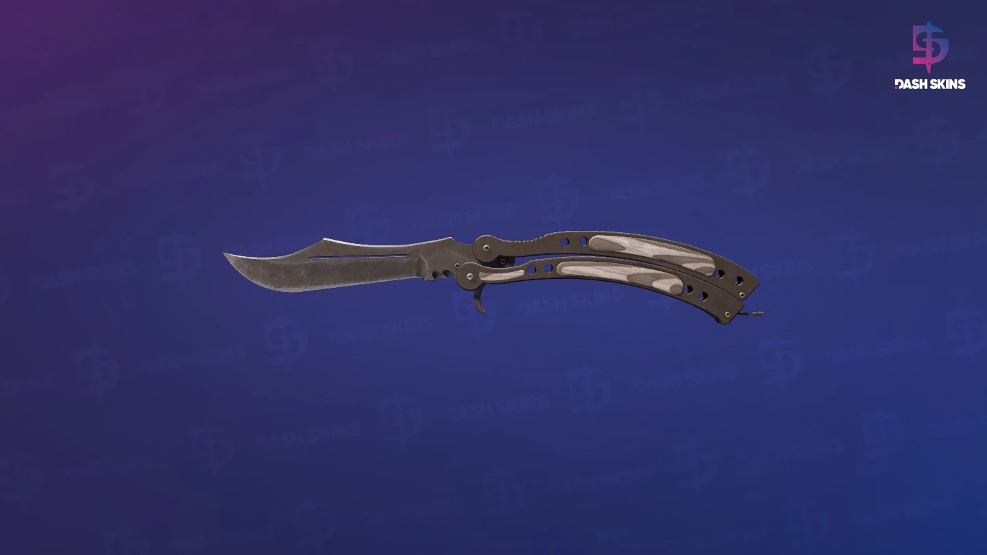 ★ Butterfly Knife | Black Laminate (Well-Worn) Screenshot Playside