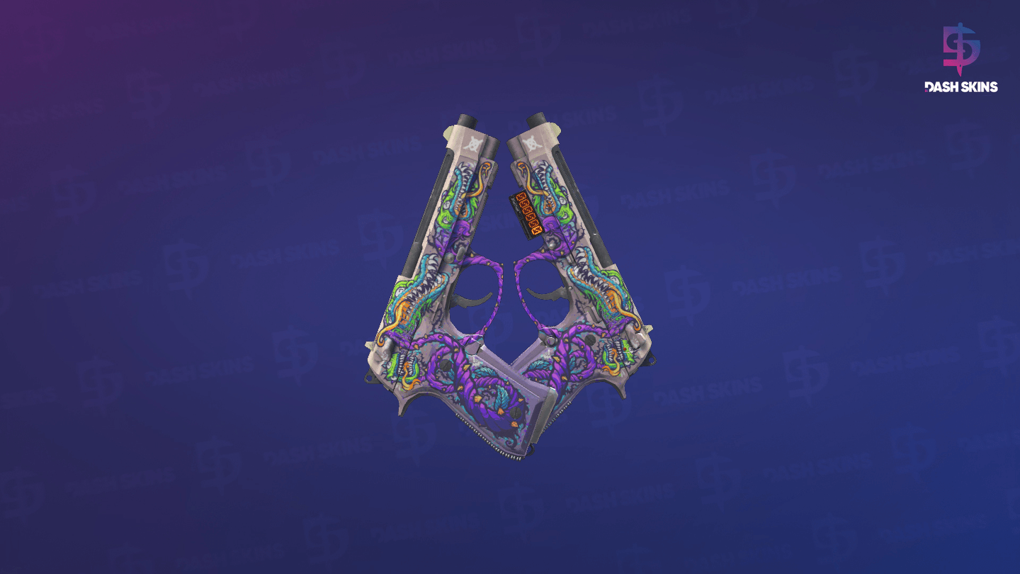 StatTrak™ Dual Berettas | Flora Carnivora (Minimal Wear) Screenshot Playside