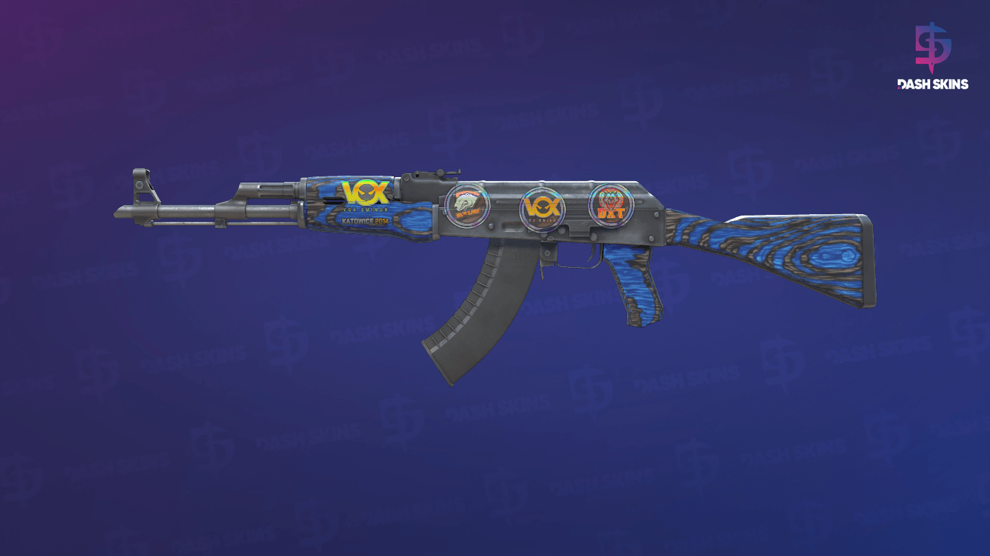 AK-47 | Blue Laminate (Minimal Wear) Screenshot Playside