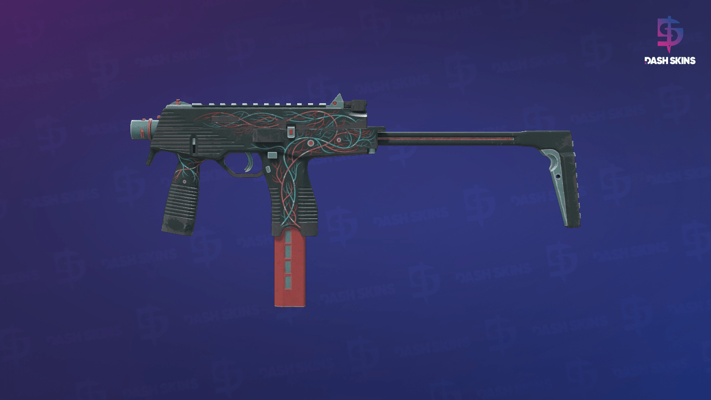 MP9 | Capillary (Well-Worn) Screenshot Playside