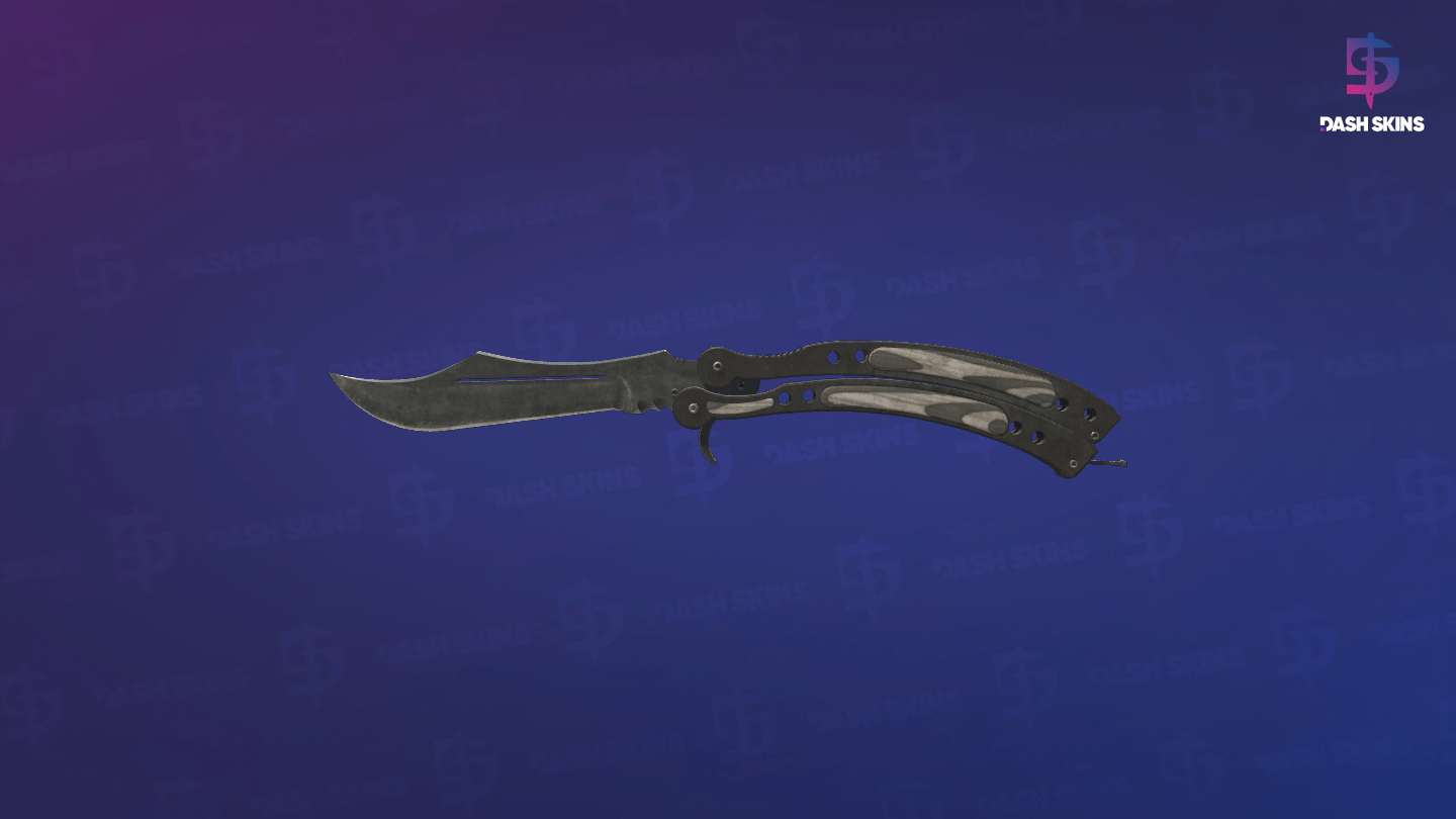 ★ Butterfly Knife | Black Laminate (Battle-Scarred) Screenshot Playside