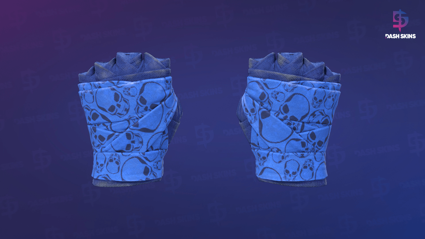 ★ Hand Wraps | Cobalt Skulls (Field-Tested) Screenshot Playside