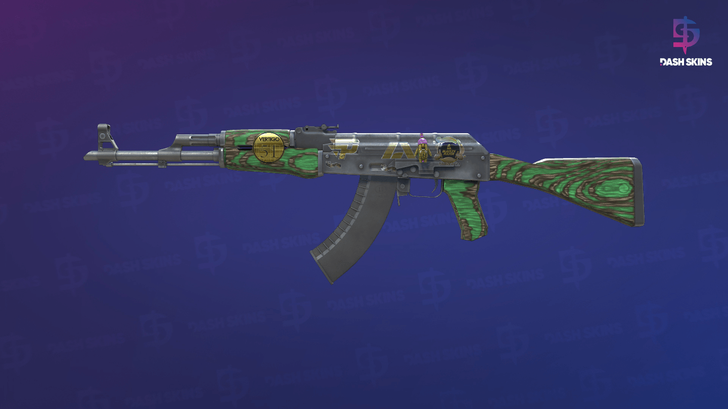 Souvenir AK-47 | Green Laminate (Well-Worn) Screenshot Playside