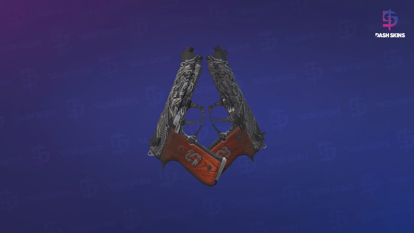Dual Berettas | Dualing Dragons (Well-Worn) Screenshot Playside