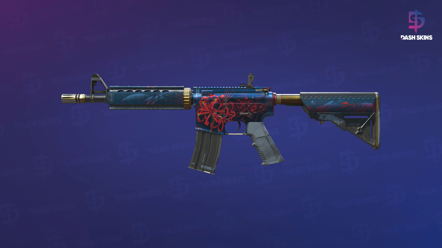 M4A4 | Spider Lily (Well-Worn) Screenshot Playside