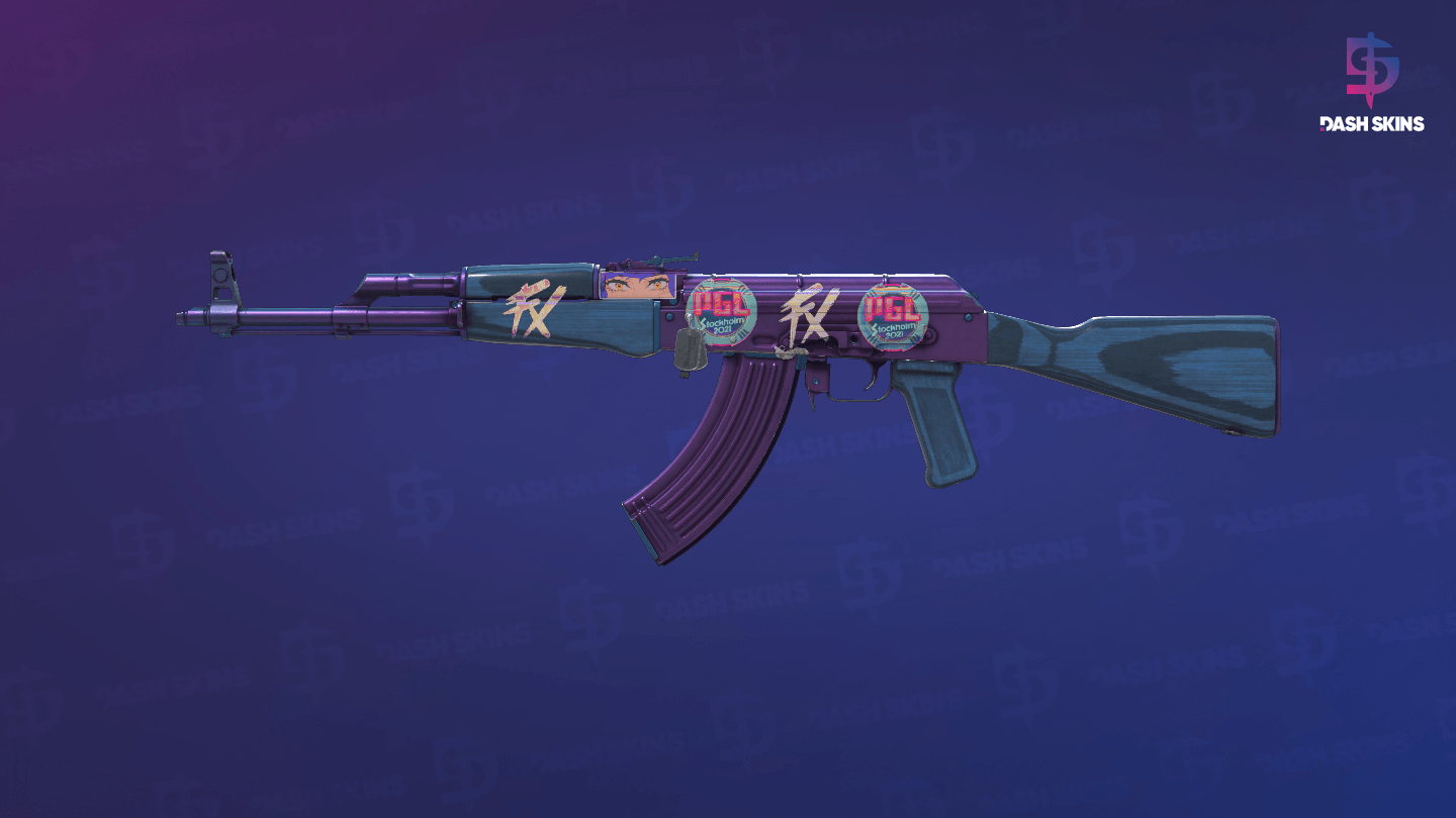 AK-47 | Midnight Laminate (Minimal Wear) Screenshot Playside