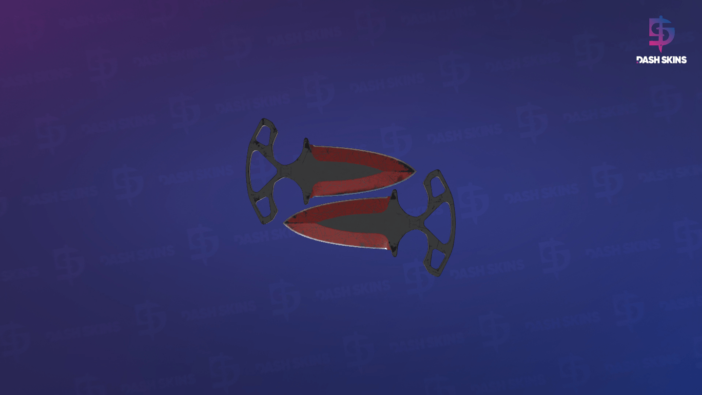★ Shadow Daggers | Crimson Web (Well-Worn) Screenshot Playside