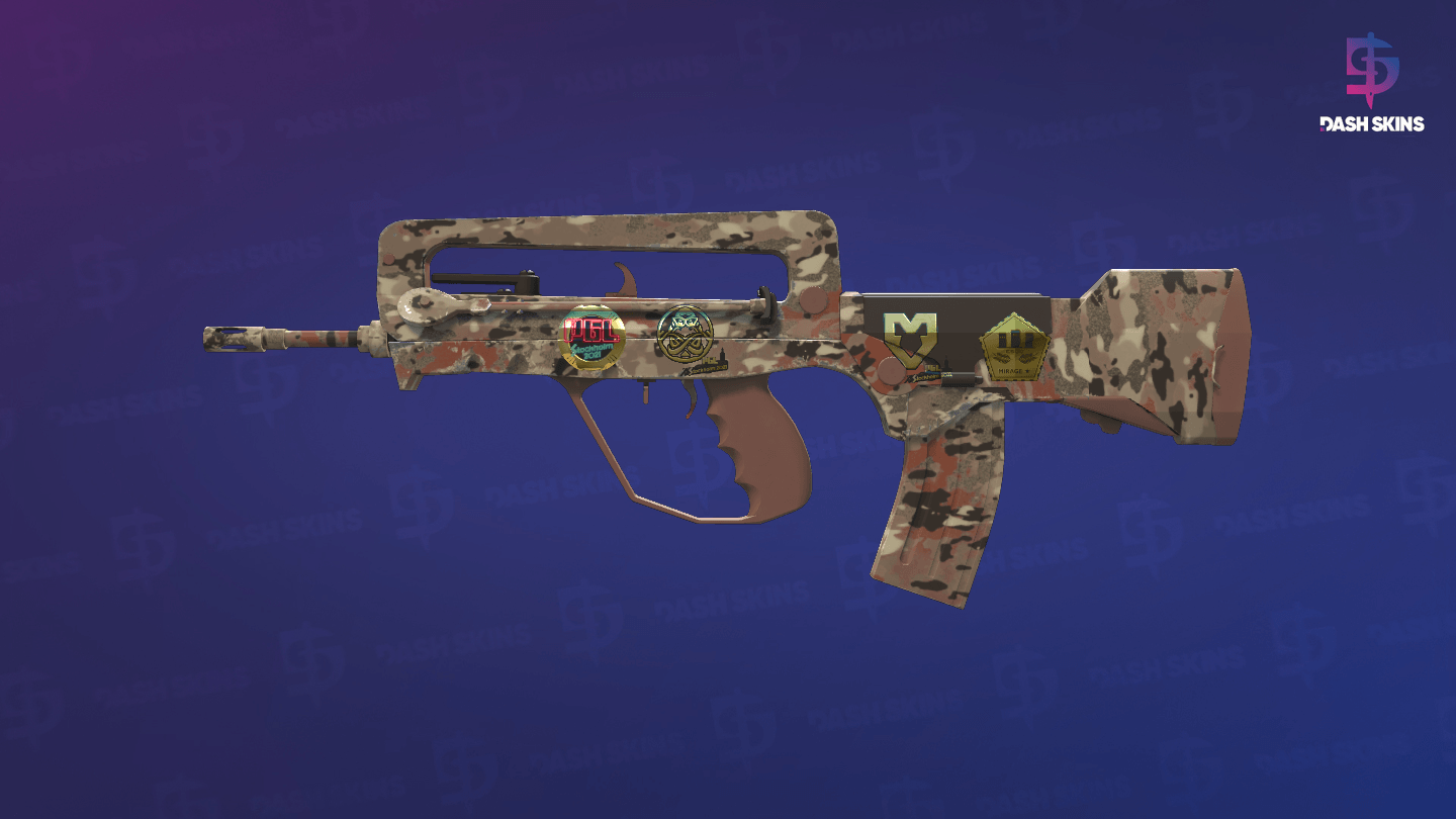 Souvenir FAMAS | CaliCamo (Factory New) Screenshot Playside