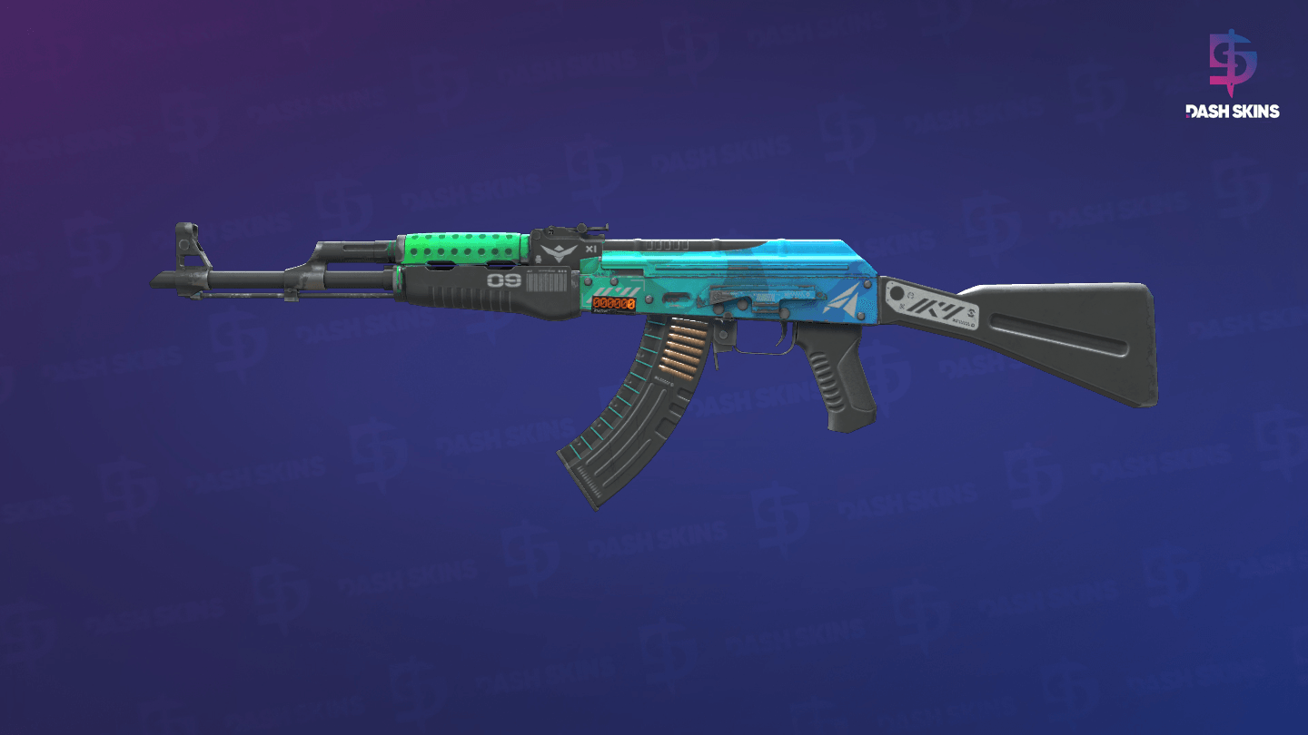 StatTrak™ AK-47 | Ice Coaled (Field-Tested) Screenshot Playside