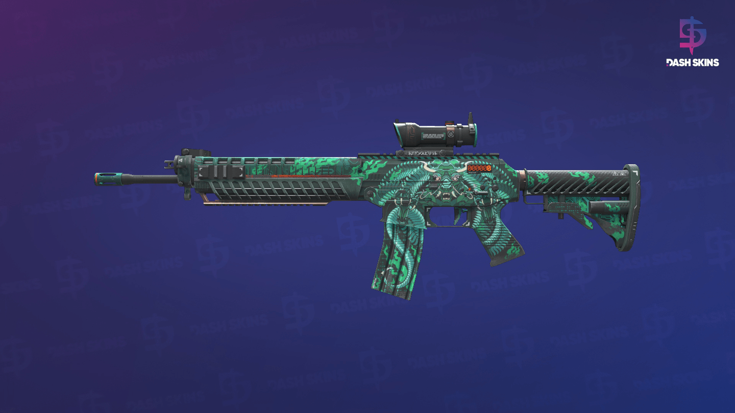 StatTrak™ SG 553 | Dragon Tech (Field-Tested) Screenshot Playside