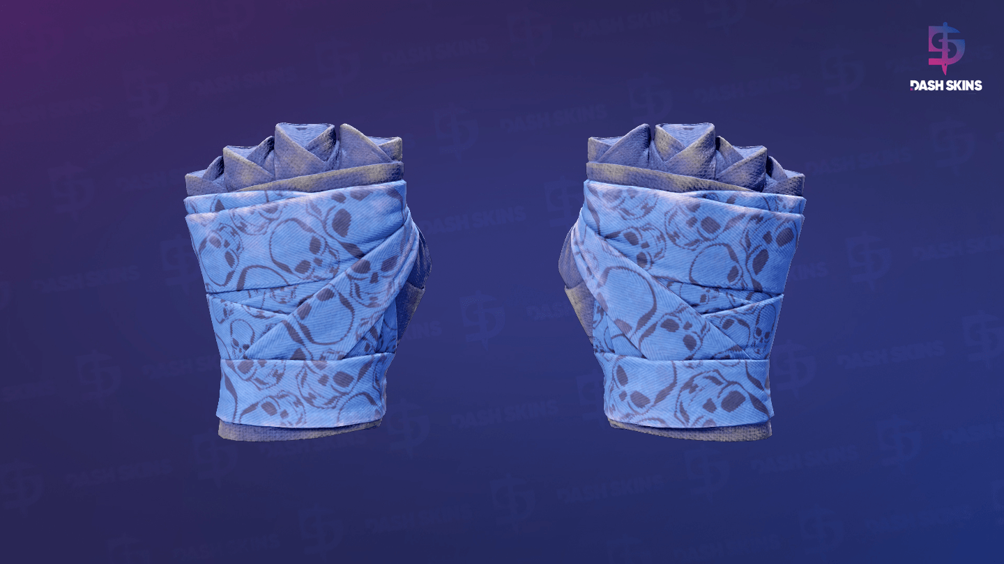 ★ Hand Wraps | Cobalt Skulls (Well-Worn) Screenshot Playside
