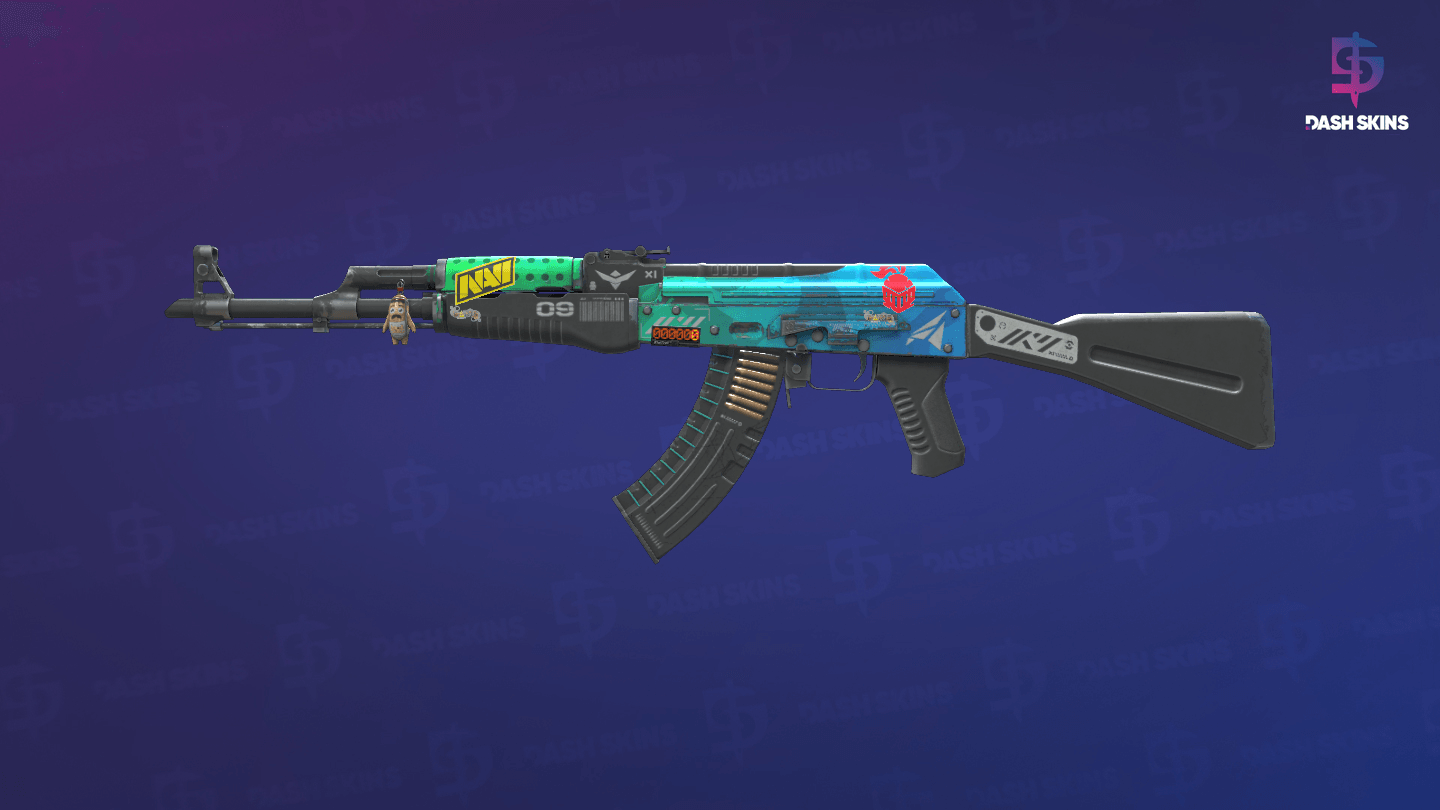 StatTrak™ AK-47 | Ice Coaled (Field-Tested) Screenshot Playside