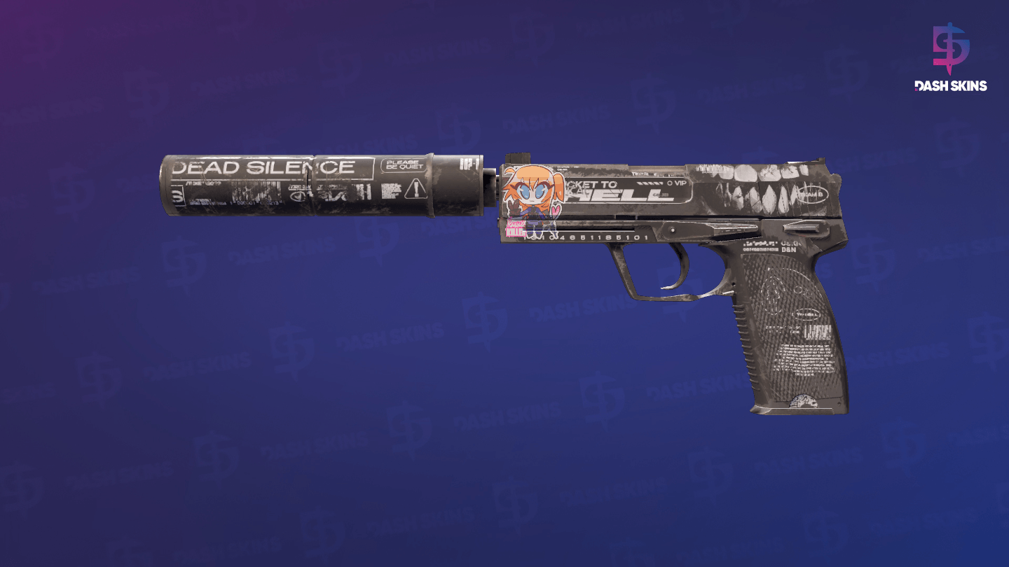 USP-S | Ticket to Hell (Well-Worn) Screenshot Playside