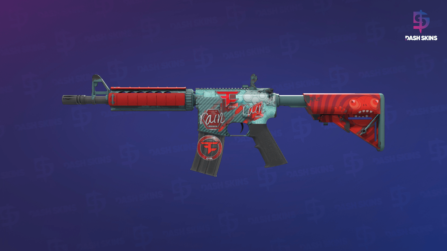 M4A4 | Bullet Rain (Minimal Wear) Screenshot Playside