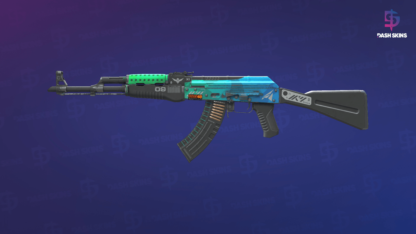 StatTrak™ AK-47 | Ice Coaled (Field-Tested) Screenshot Playside