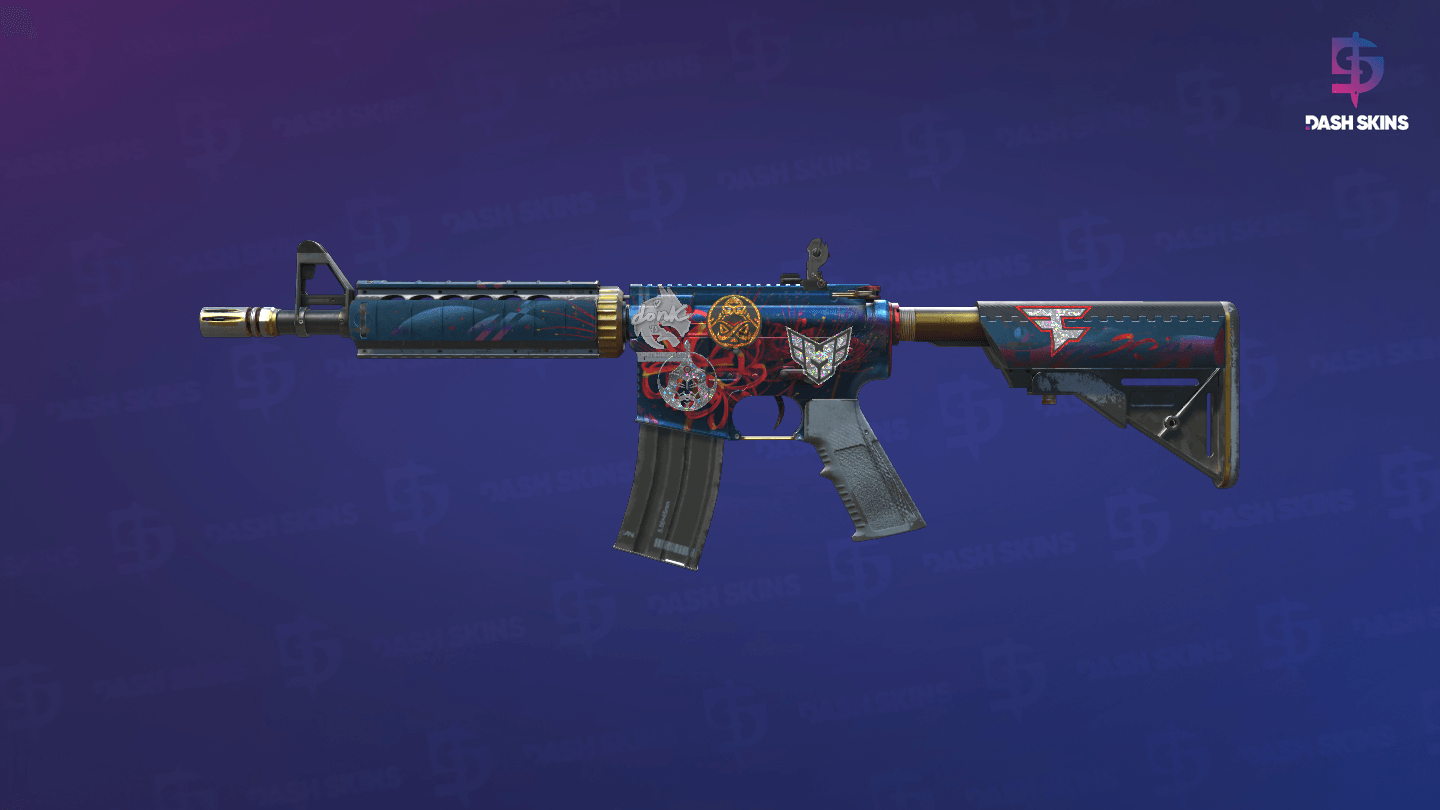 M4A4 | Spider Lily (Well-Worn) Screenshot Playside