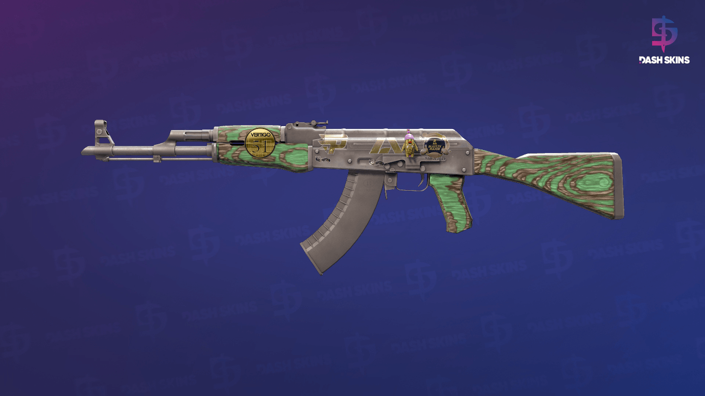 Souvenir AK-47 | Green Laminate (Well-Worn) Screenshot Playside