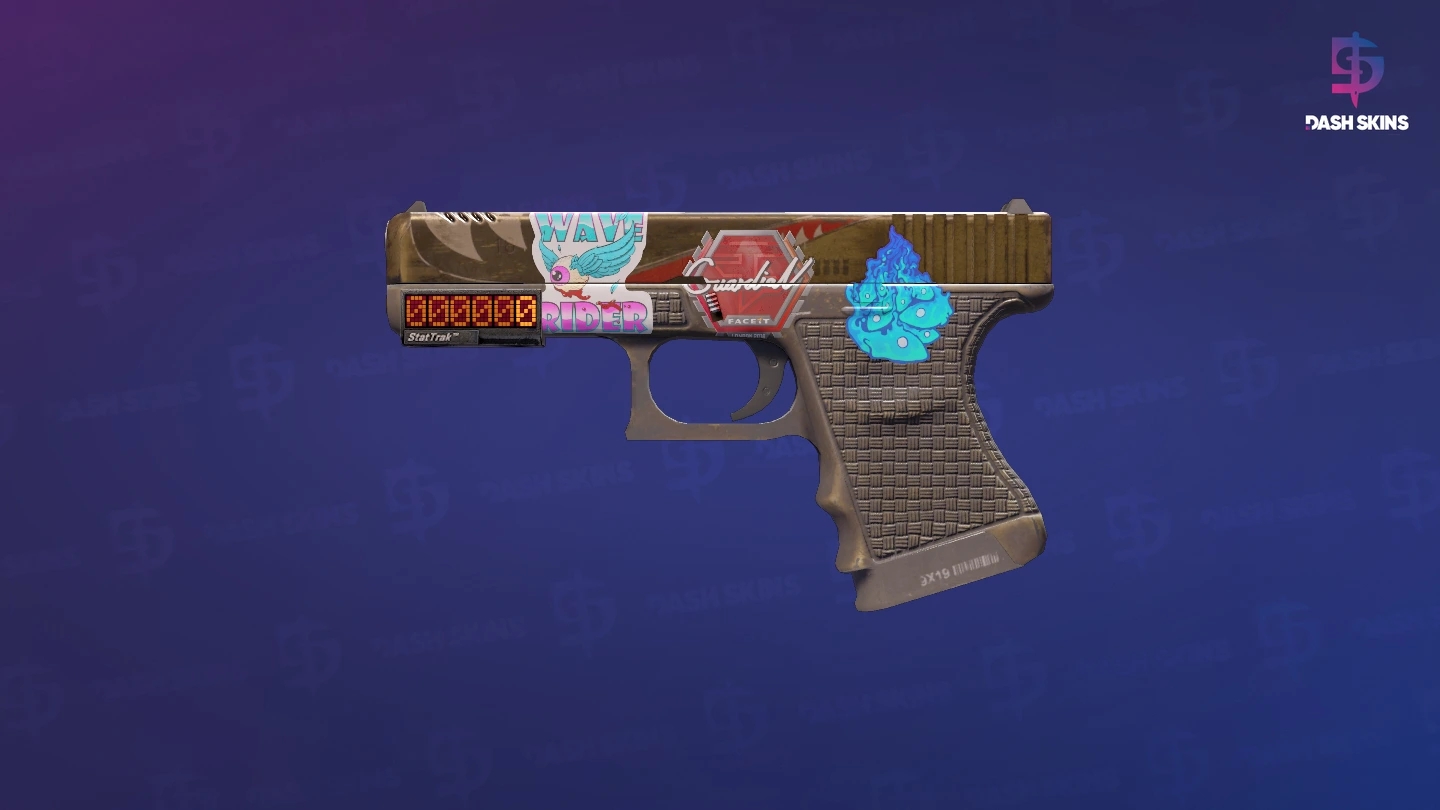 StatTrak™ Glock-18 | Warhawk (Battle-Scarred) Screenshot Playside