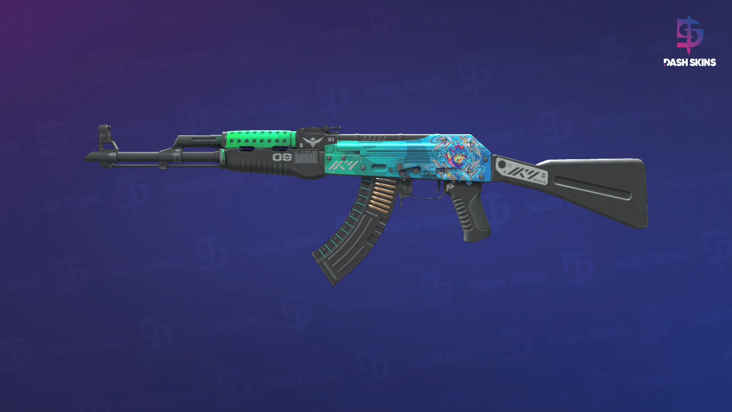 AK-47 | Ice Coaled (Minimal Wear) Screenshot Playside