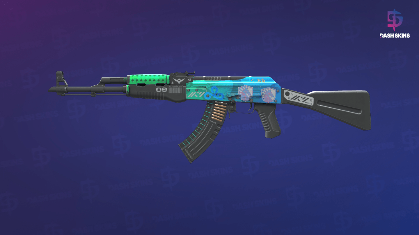 AK-47 | Ice Coaled (Minimal Wear) Screenshot Playside