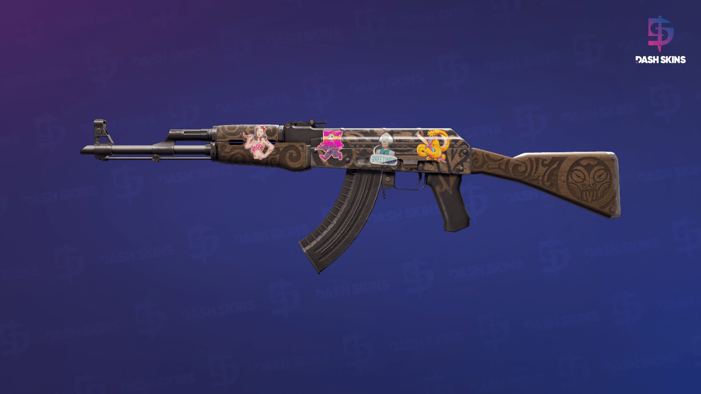 AK-47 | Uncharted (Well-Worn) Screenshot Playside