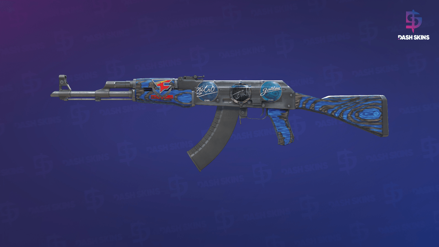 AK-47 | Blue Laminate (Minimal Wear) Screenshot Playside