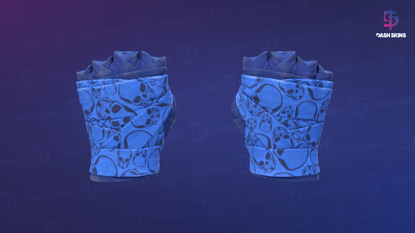 ★ Hand Wraps | Cobalt Skulls (Field-Tested) Screenshot Playside