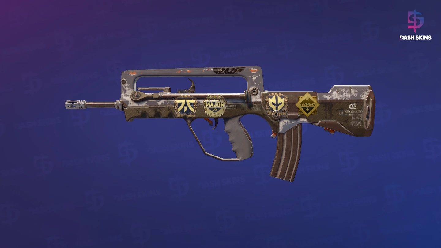 Souvenir FAMAS | 2A2F (Battle-Scarred) Screenshot Playside