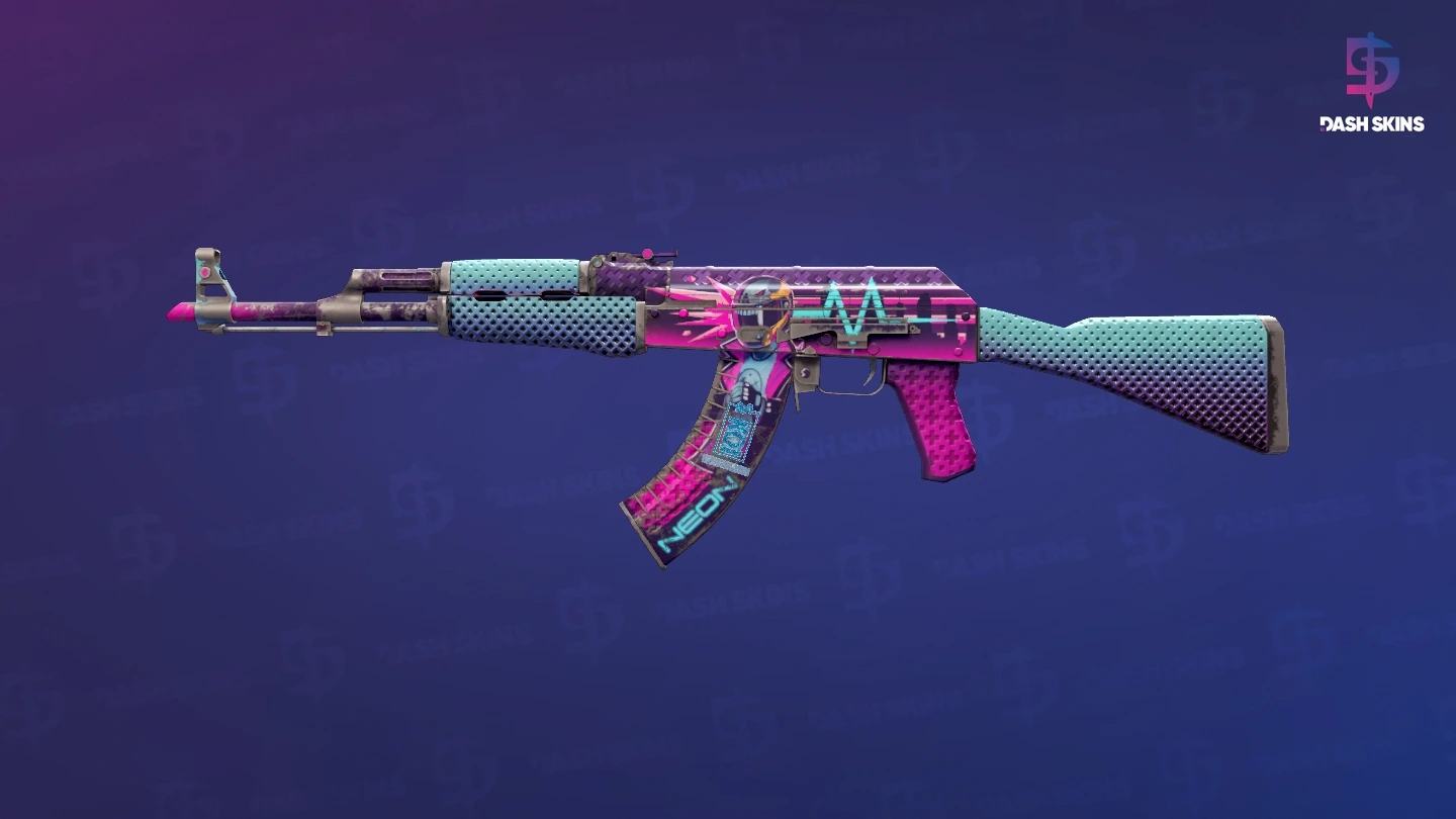 AK-47 | Neon Rider (Battle-Scarred) Screenshot Playside